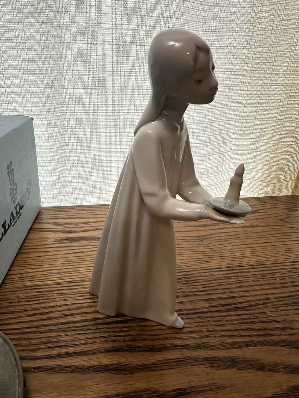 Lladro Figurine #4868 "Girl with Candle", Girl Nightgown, Retired Collectible